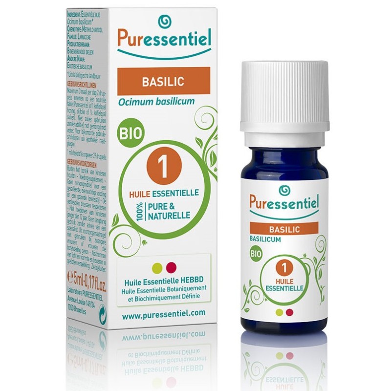 Huile Essentielle Basilic Bio Puressentiel 5ml