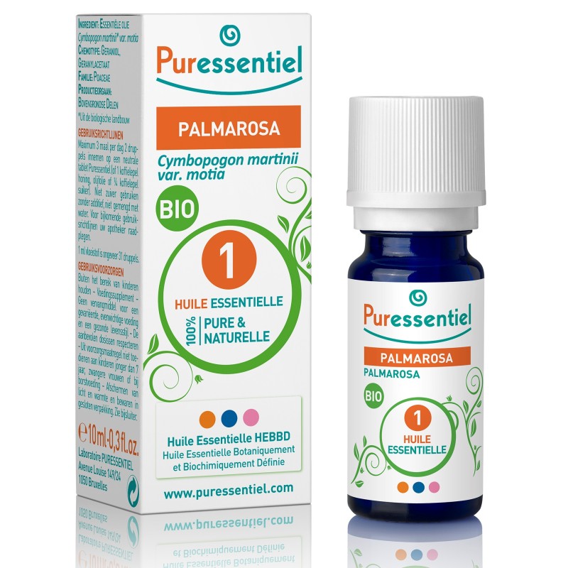 Huile Essentielle Palmarosa Bio Puressentiel 10ml